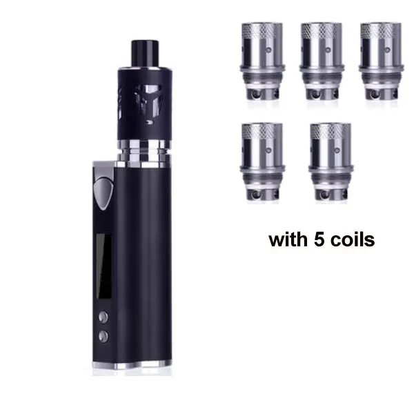 2200mah Vape бокс мод для электронных сигарет комплект мини 80w наборы 510 металлический корпус 0.5ohm электронная сигарета ручка испаритель кальян большой дым - Цвет: with 5 coils