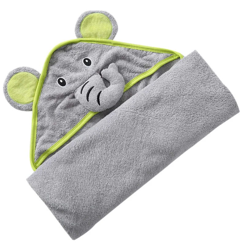 Детское полотенце с капюшоном серый слон мир натуральный хлопок мягкое и Впитывающее банное полотенце s с капюшоном для младенцев, малышей, идеальный ребенок