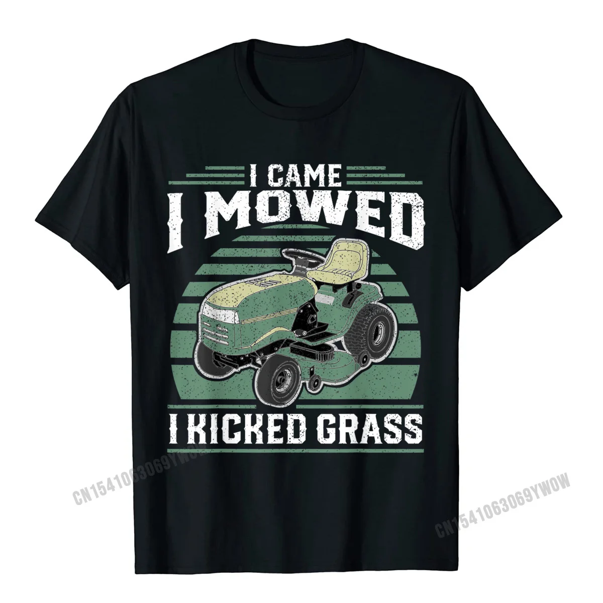 Fashionable Pure Cotton T Shirt for Men Short Sleeve Cool Tops Shirt Hot Sale Summer Fall Crewneck Tee Shirt Casual I Came I Mowed I Kicked Grass Riding Mower Mowing Dad Gift T-Shirt__85 black