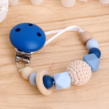 

Baby Pacifier Teeth Chain Eco-friendly Pacifier Safe Teething Chain Baby Teether Pacifier Clip Baby Teething Soother Chew Toy
