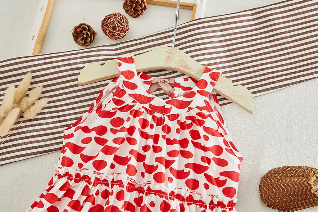 Girl Dress Toddler Kids Girls Floral Flowers Print Dress Princess Dresses Clothes Spring Summer Dresses for Girls #C