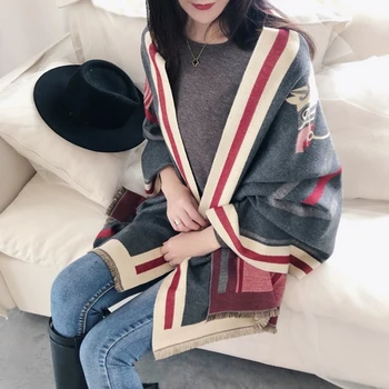 

Women Travel Blanket Wraps Cashmere Scarf Ladies Long Keep Wram High-quality Scarf Thick Warm Pashmina Brand Shawl 2020