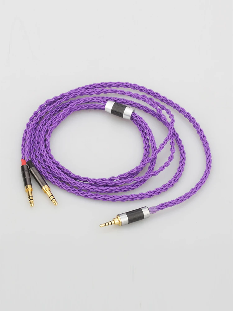 Audiocrast HIFI 8 Cores Silver Plated Headphone Upgrade Cables for Sundara Aventho focal elegia t1 t5p D7200 D600 D7100MDR Z7