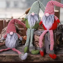 Рождество длинные ноги шведский Санта гном плюшевые куклы орнамент игрушки ручной работы праздничные вечерние украшения для дома подарок для детей