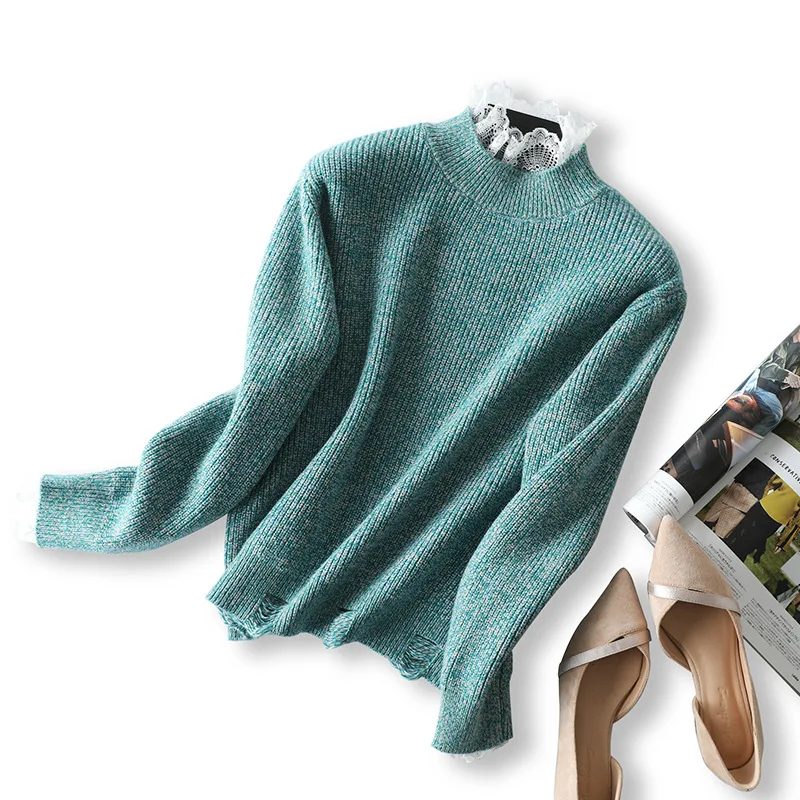 

Shanghai New Europe Sang 2020 Woolen Sweater Lace Joint Bow Tie Yarn