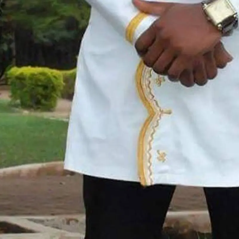 Дашики Мужской Топ белый с принтом длинный рукав тонкая африканская мужская одежда Riche африканская одежда для мужчин Дашики длинная рубашка