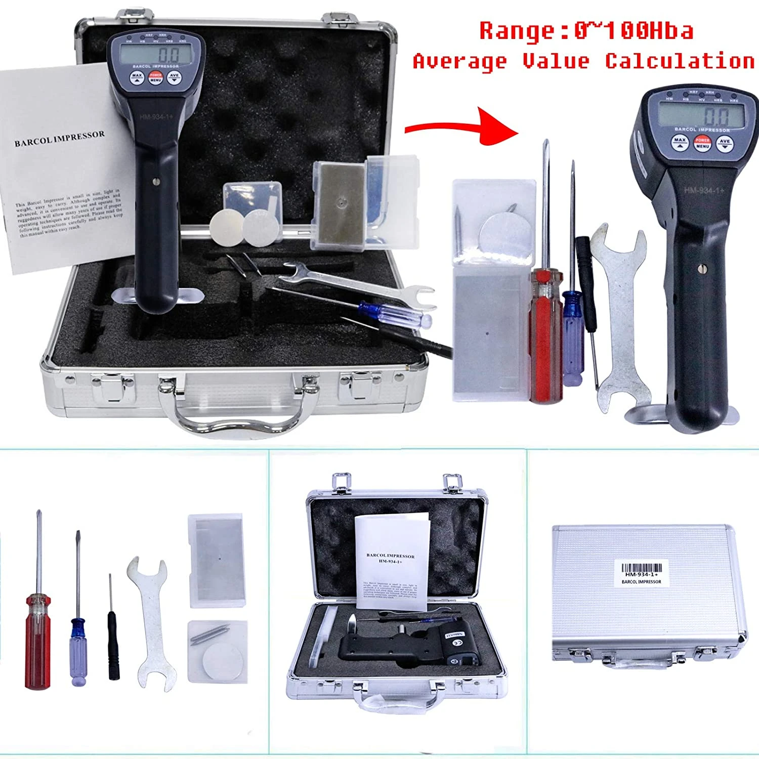 Barcol Impressor Aluminum Hardness Tester Meter With Digital Indentation Durometer Hb Hv Hw Hrb Hre Hrf Hrh Meter Hm 934 1 Aluminum Hardness Tester Hardness Testerbarcol Hardness Tester Aliexpress