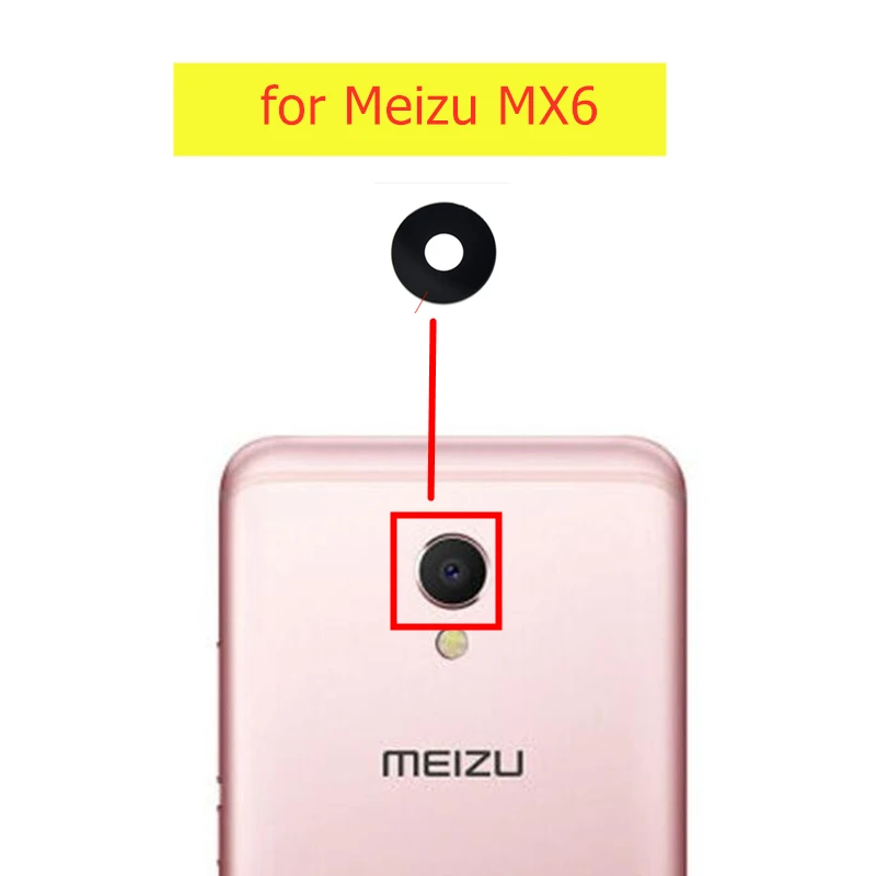 2 шт./лот для Meizu MX6 заднего объектива камеры основная тыловая камера объектив с