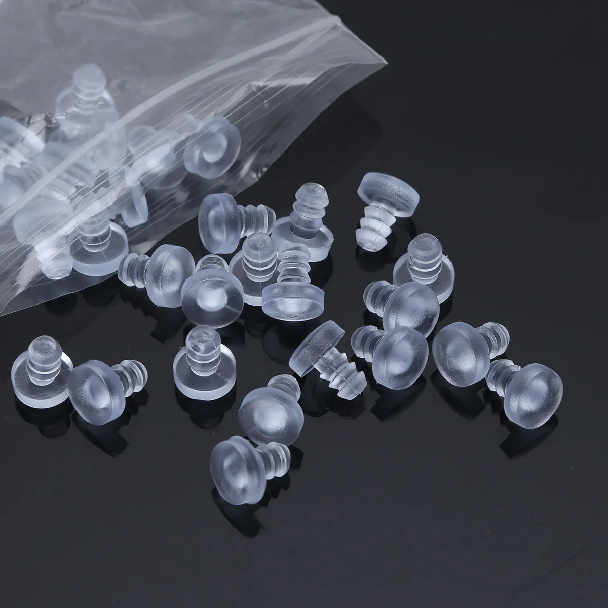 uxcell/® Silicone Soft Stem Bumpers 5mm Thread Diameter for Glass Table Cabinet 30Pcs