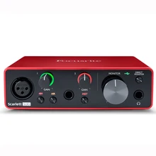 Новая версия Focusrite Scarlett Solo 3rd Gen 2 Вход 2 Выход USB аудио интерфейс звуковая карта для записи микрофона гитары