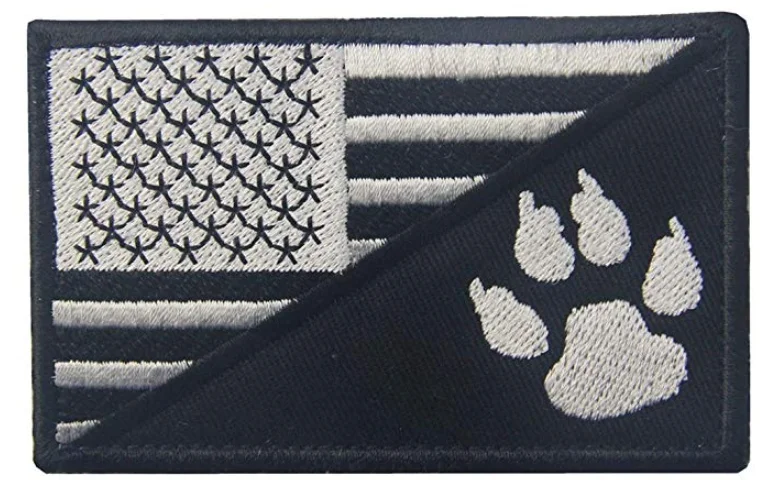 Dog paw 3 Служебная собака K9 Полицейская собака армейская собака Рабочая тренировочная направляющая лапа Гог нашивка петля Боевая нашивка для средних и больших собак жилетки - Цвет: Dog paw 3