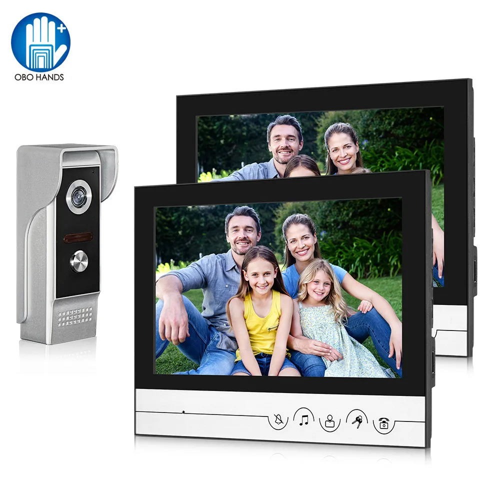 9inch Wired Video Intercom System Doorbell Doorphone Monitor+700TVL Outdoor Camera IR Night Vision 100 Meter Two-way Audio | Безопасность