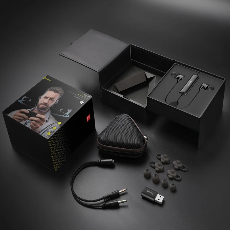 Baseus Проводные Игровые наушники для PUBG с микрофоном 3D объемный стерео звук наушник для телефона Поддержка фильмов/игр/музыки