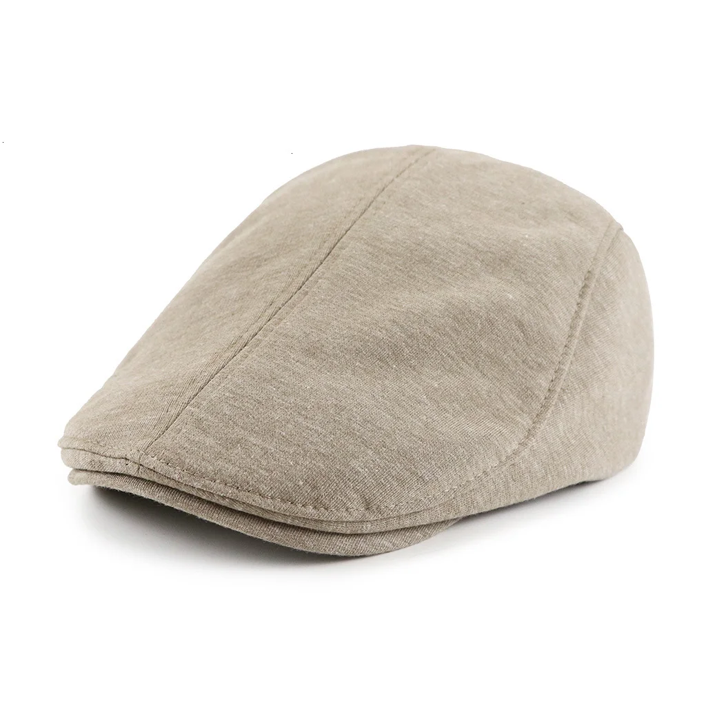 beige JAMONT Street Casual Newsboy Beret Cap Men Plain Woolen Duckbill Visor Hats Young Women Elastic Ivy Caps Baker Boy Golf Hats - Цвет: beige