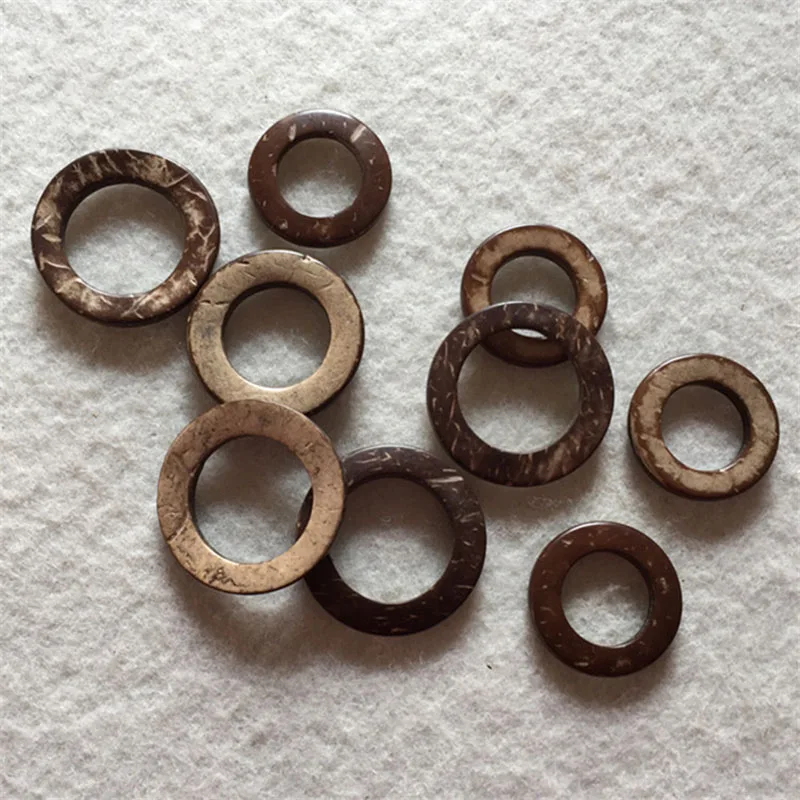 Meetee, 50 шт., ID17-50mm, натуральный кокосовый шарф с пряжками, деревянный шарф с круглым кольцом, пояс, круглые пуговицы, сделай сам, Швейные сумки, аксессуары для одежды