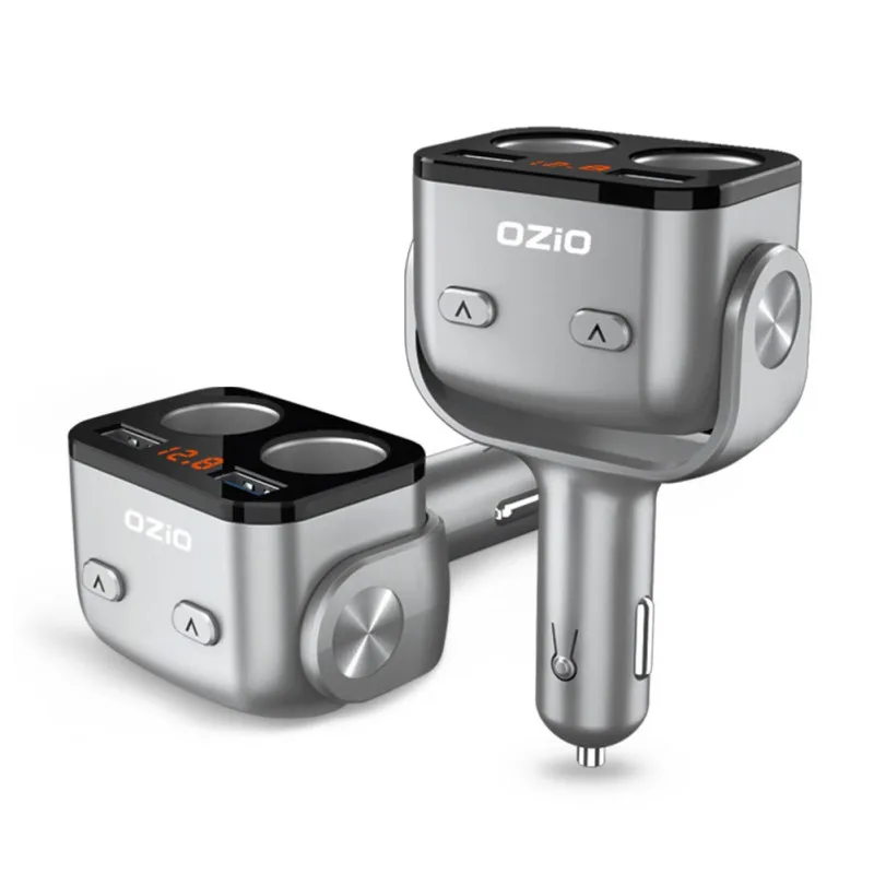 QC3.0+ 2.4a двойной USB автомобильный прикуриватель разветвитель розетка адаптер СВЕТОДИОДНЫЙ монитор напряжения