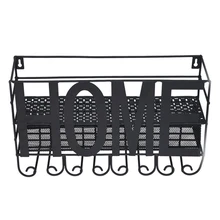 Настенный металлический винный шкаф стволовых стеклянных держателей и винных пробок хранения