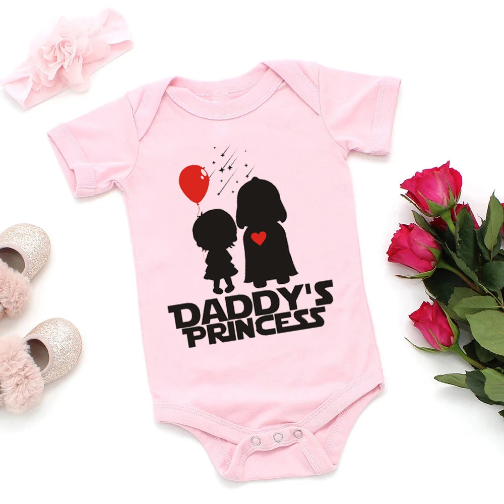 

Daddy's Princess Newborn Baby Girls Clothes Romper Baby Kid Bodysuit Costume Children Toddler Tiny Cottons Short Sleeve Jumpsuit