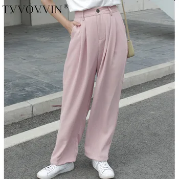 

TVVOVVIN New Summer New Fashion Korean Loose Casual Womens Wide Leg Pants Simple Female Girl Pants Q008