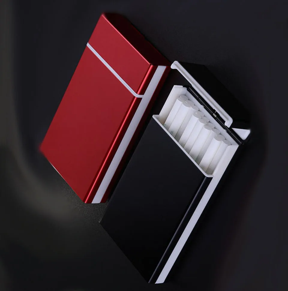 Тонкий чехол для сигарет, ультратонкая модная коробка для сигарет, оригинальная металлическая коробка для сигарет, алюминиевая Подарочная коробка для сигарет