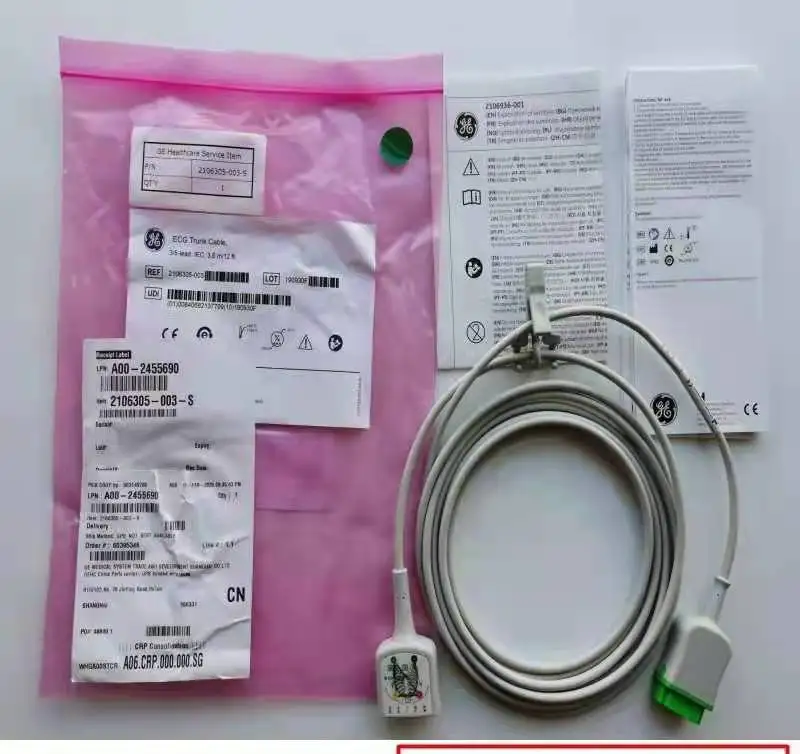 

G E 3 lead /5 lead general European standard (IEC) lead 3.6m PN:A00-2455690 new original