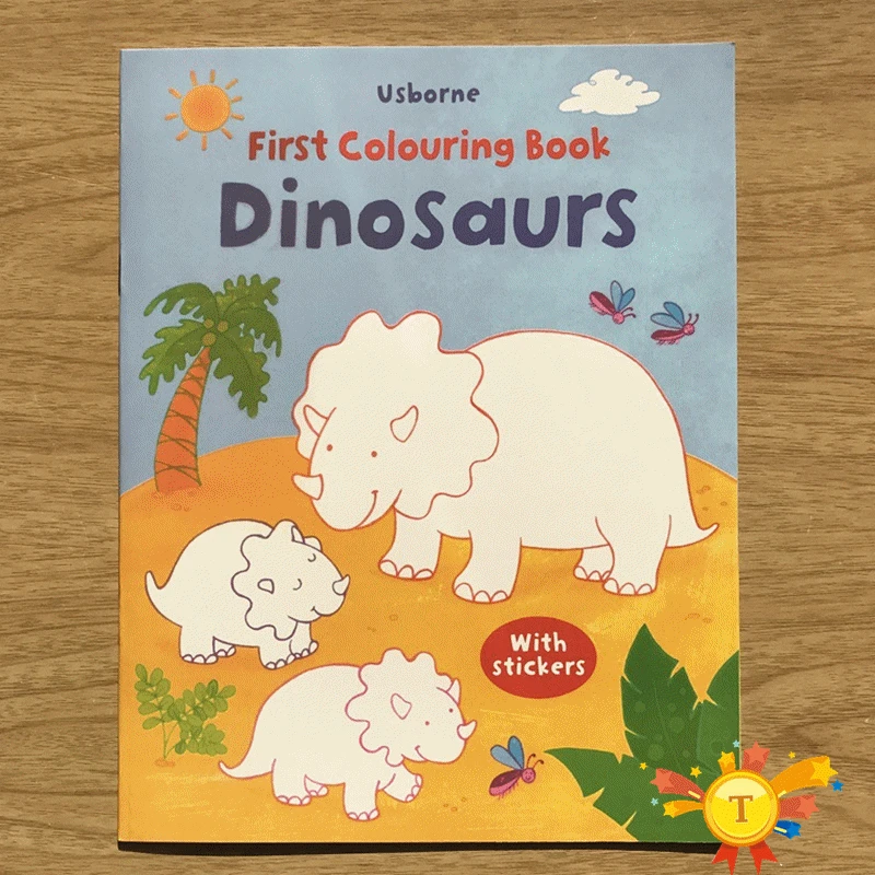 Dinosaurs Милые наклейки книги сцена Рисунок мультфильм стикеры для книг детские английские раскраски картинки книги с наклейками подарки на день рождения - Цвет: Dinosaurs