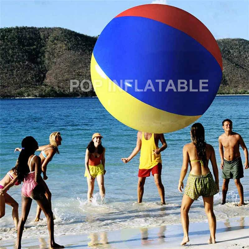 

100cm/130cm/150cm Giant Inflatable Beach Ball Large Three-Color Thickened PVC Water Volleyball Football Outdoor Party Kids Toys
