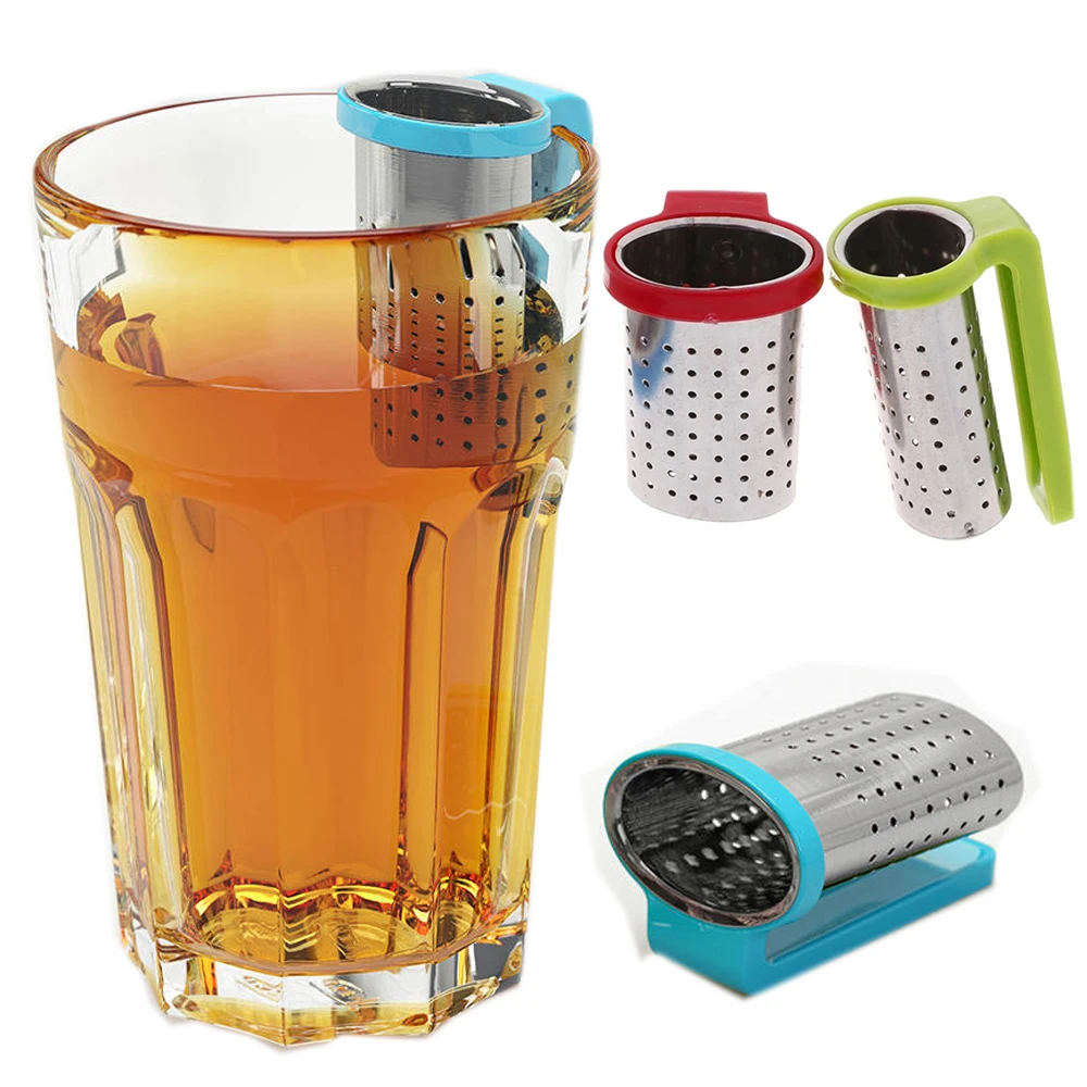

Stainless Steel Tea Infuser Loose Leaf Tea Diffuser Strainer Herbal Spice Filter Drinkware Tea Accessories With Handle Hanger