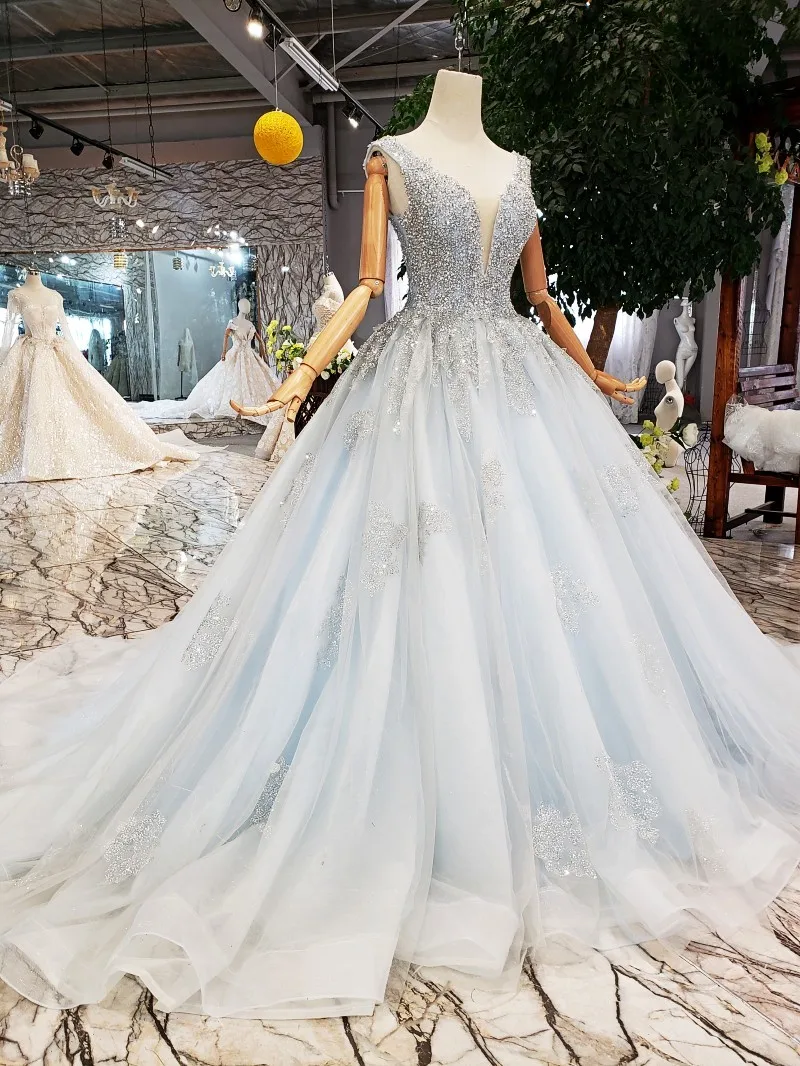 BacklakeGirls великолепное vestido novia сексуальное платье с v-образным вырезом без рукавов Принцесса Кристалы для свадебного платья свадебное платье Robe De Mariee