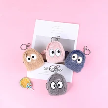 Маленькая девочка креативный плюшевый Кошелек для монет милые большие глаза кукла маленький кошелек монета сумка для наушников кабель для хранения данных ключ сумка подарок