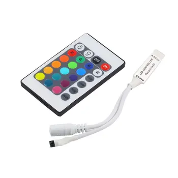 

Mini 24Key IR Portable Remote Controller for SMD3528 SMD5050 RGB LED Strip lights Mini Controller Drop Shipping Wholesale