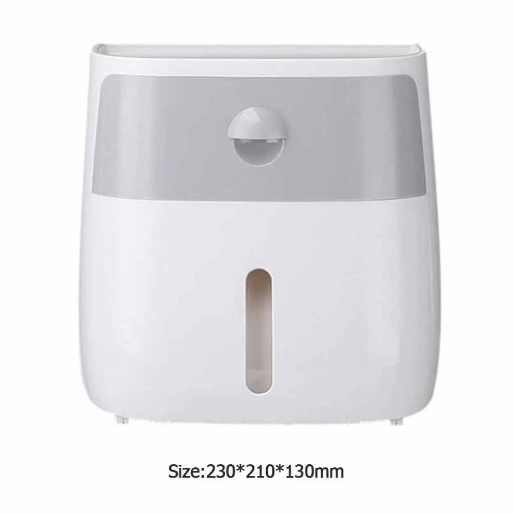 03 230 X 210 X 130mm Waterproof Bathroom Tissue Box Plastic Bath Toilet Paper Holder Wall Mounted Paper Storage Box Double Layer - Цвет: 03 230 X 210 X 130mm
