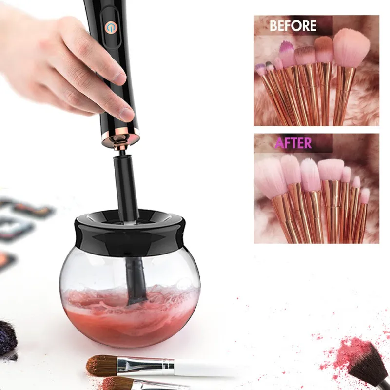 

10 Seconds Convenient Electric Makeup Brush Dryer Cleaner Silicone Make up Brushes Washing Cleanser Cleaning Tool Machine