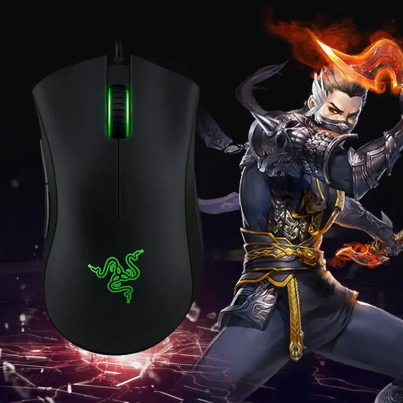 Razer Deathadder Эфирная мышь профессиональная Проводная игровая мышь USB 2000 dpi освещение эргономичные оптические мыши для компьютера PC Новинка