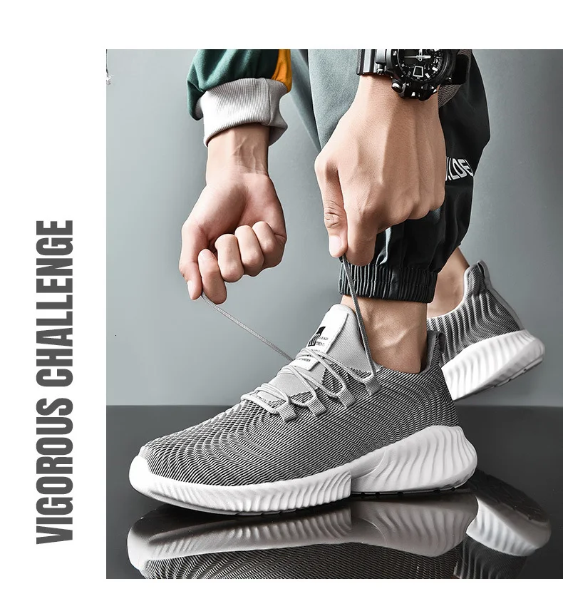 Summer Fly Fabric Network Leisure Time Run Motion Shoes Men Alpha With Fund Cross Border Shoes Sneakers Tenis Masculino Adulto