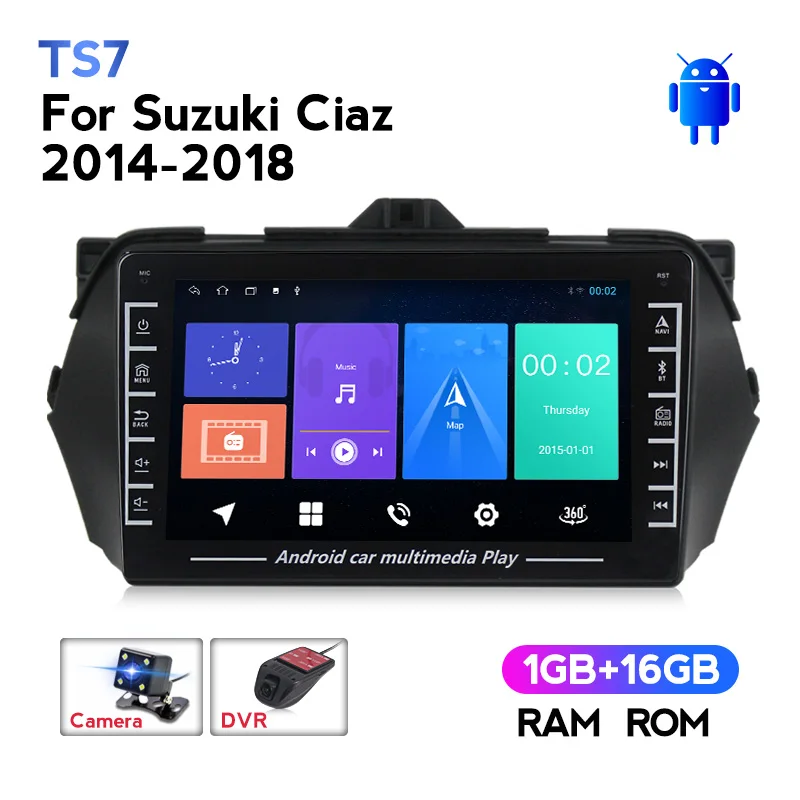 IPS Android Car Radio Multimedia Video Player Navigation GPS No 2 Din DVD for Suzuki Alivio Ciaz 2014 2015 2016 2017 2018 2019 | Автомобили