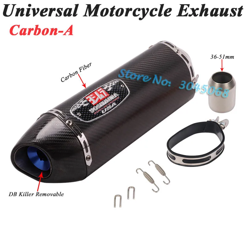 Мото rcycle Yoshimura выхлопная труба Escape модифицированный мото карбоновый глушитель Универсальный дБ убийца для ниндзя 400 MT-09 TRK 502 BWS 125 R6
