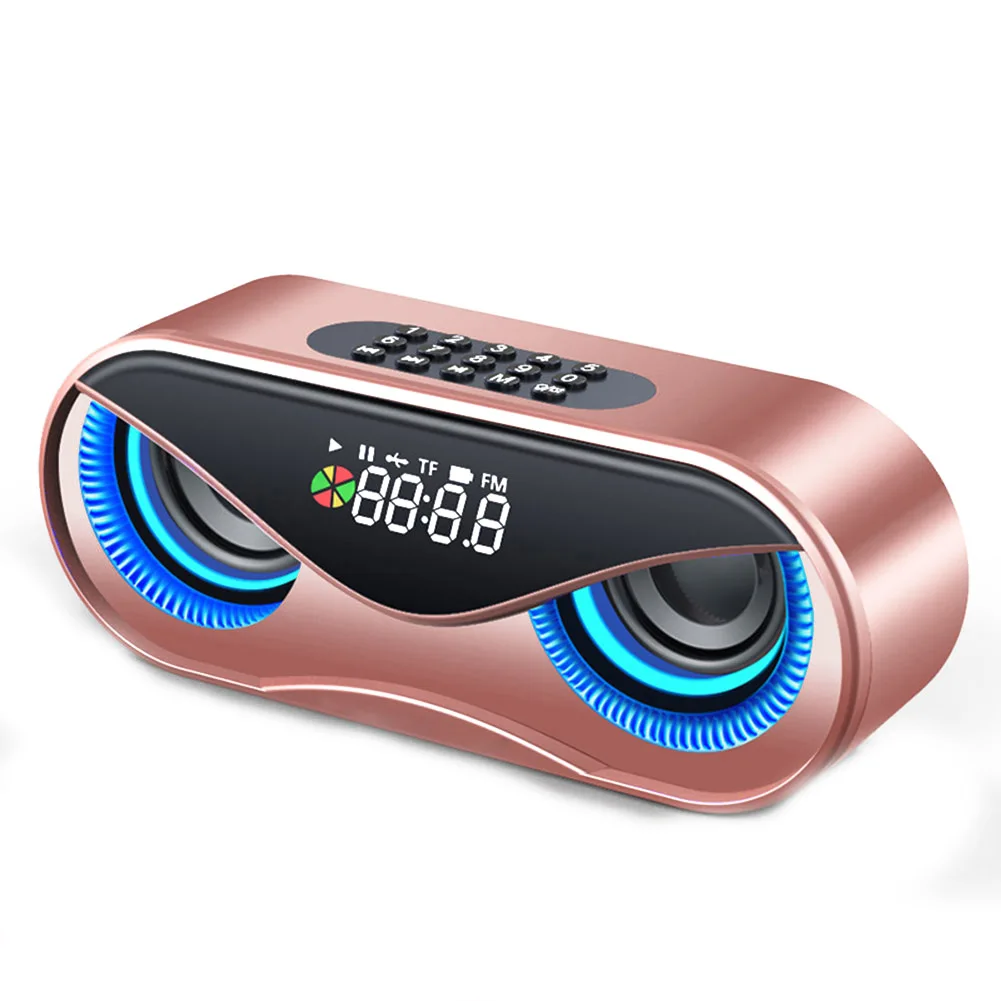 Сова Bluetooth динамик двойной динамик Будильник Мини-стереоколонка GT66