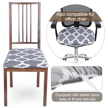 

1/2/4pcs Printed Dining Chair Cover Slipcover Modern Removable Anti-dirty Kitchen Seat Case Stretch Chair Cover for Banquet