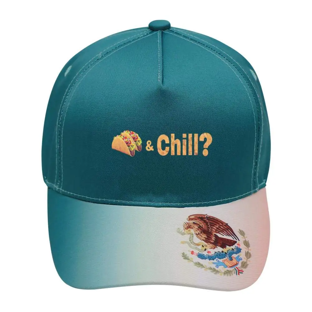 Бейсбольная кепка Tacos& Chill с флагом Мехико, бейсболка для взрослых на открытом воздухе для папы, регулируемая зеленая бейсболка