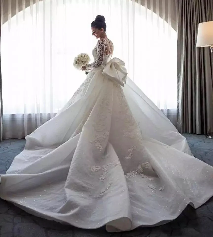 2 Pieces Luxury Wedding Dresses Detachable Train 2022 Elegant Long Sleeve Mermaid White Bride Dress Boho robe de mariee sukienki 2 Pieces Luxury Wedding Dresses Detachable Train 2022 Elegant Long Sleeve Mermaid White Bride Dress Boho robe de mariee sukienki