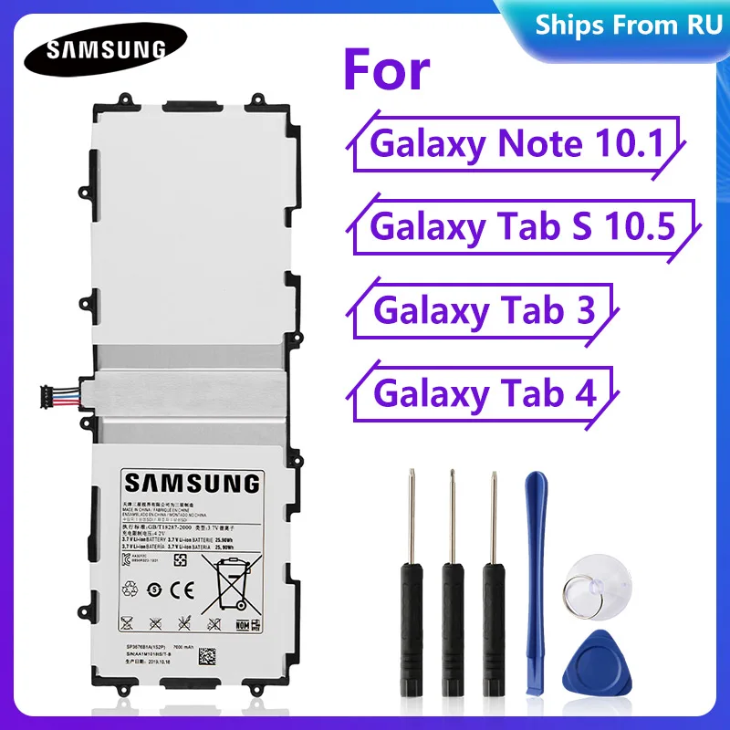 Оригинальный аккумулятор для Samsung Note 10,1 GT P5110 P5100 P5113 N8000 P7500 SM P601 Tab3 P5200 T4500E Tab4 SM T530 TabS 10,5 SM T805|battery for samsung|battery for samsung galaxybattery for galaxy | АлиЭкспресс