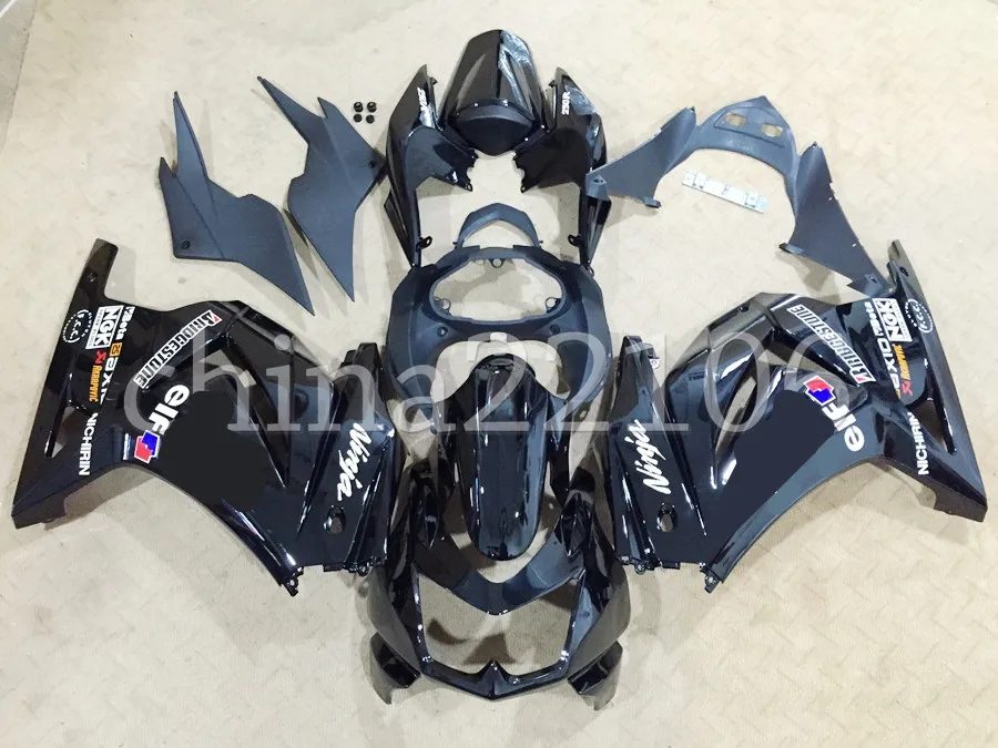 ABS Обтекатели комплект подходит для Kawasaki Ninja 250 EX250 ZXR250 2008- 08 09 10 11 12 13 14(литья под давлением) эльф белый черный