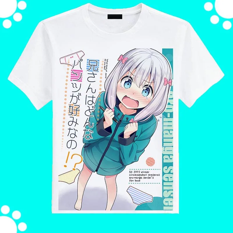 New Anime Eromanga Sensei Sagiri Izumi Cosplay t-shirt summer men tops | Мужская одежда
