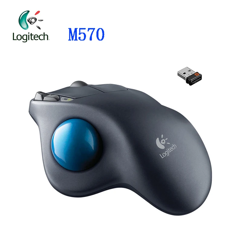 Logitech M570 2 4G Беспроводной игровой Мышь оптический трекбол эргономичная геймера