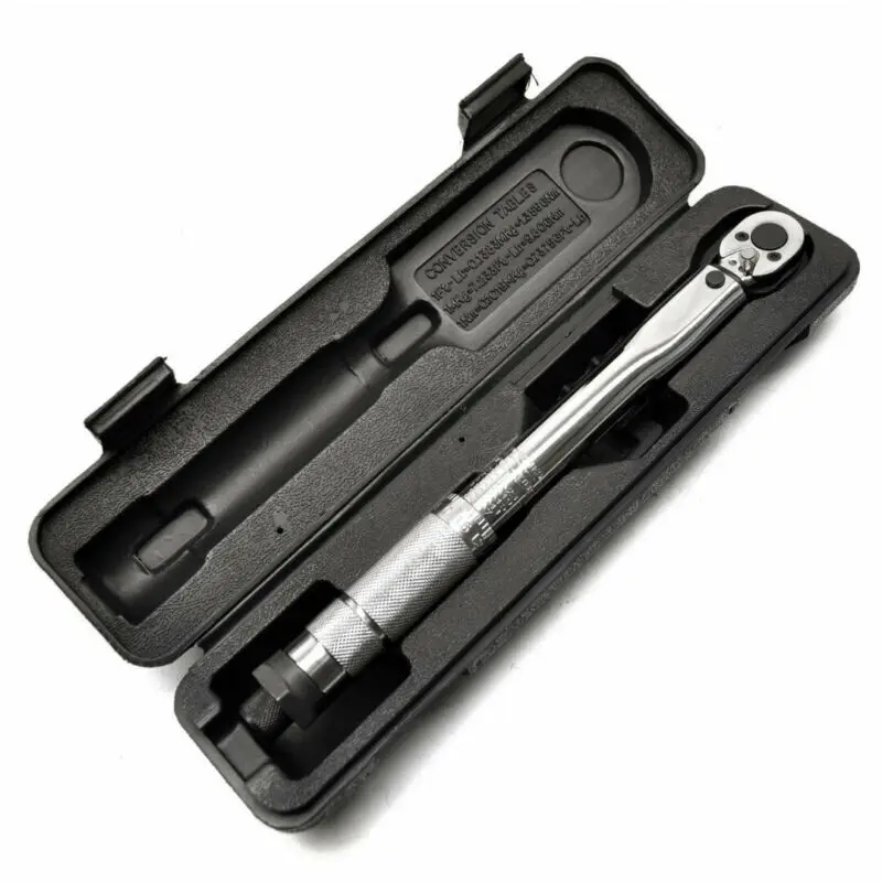 

Fully Adjustable Torque Wrench With Ratchet Head Igh Strength & Hardness For 1/4" Drive Sockets Small Vehicles/bicycles Etc