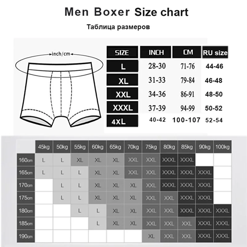 asian size chart