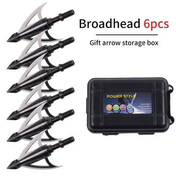 

Arrow Point stainless arrow point Broadhead Screw-in Arrow Head For Archery Hunting 6pcs with Arrow box