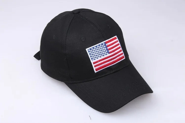 Новая Мужская бейсболка американский флаг вышивка хлопок шляпа Мода папа шляпа весна и осень хлопковая бейсболка для гольфа шляпы