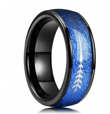Blue Stainless Steel Rings For Men